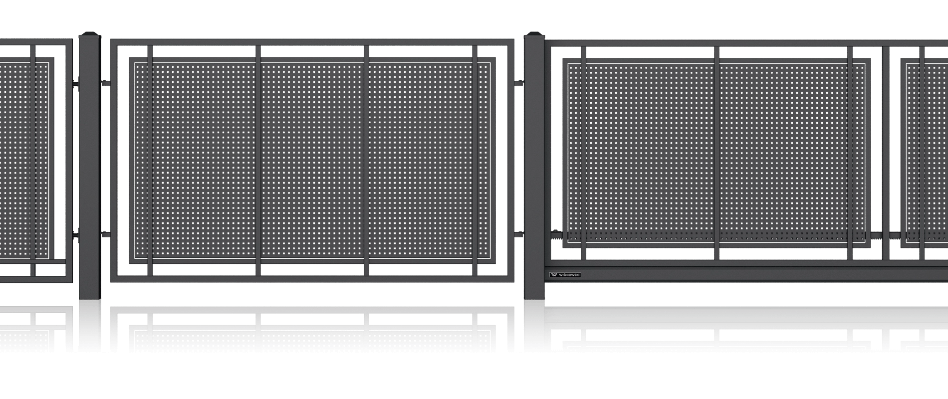 AW.10.101 – Stahlzaun Modern Voll- & Lochblech