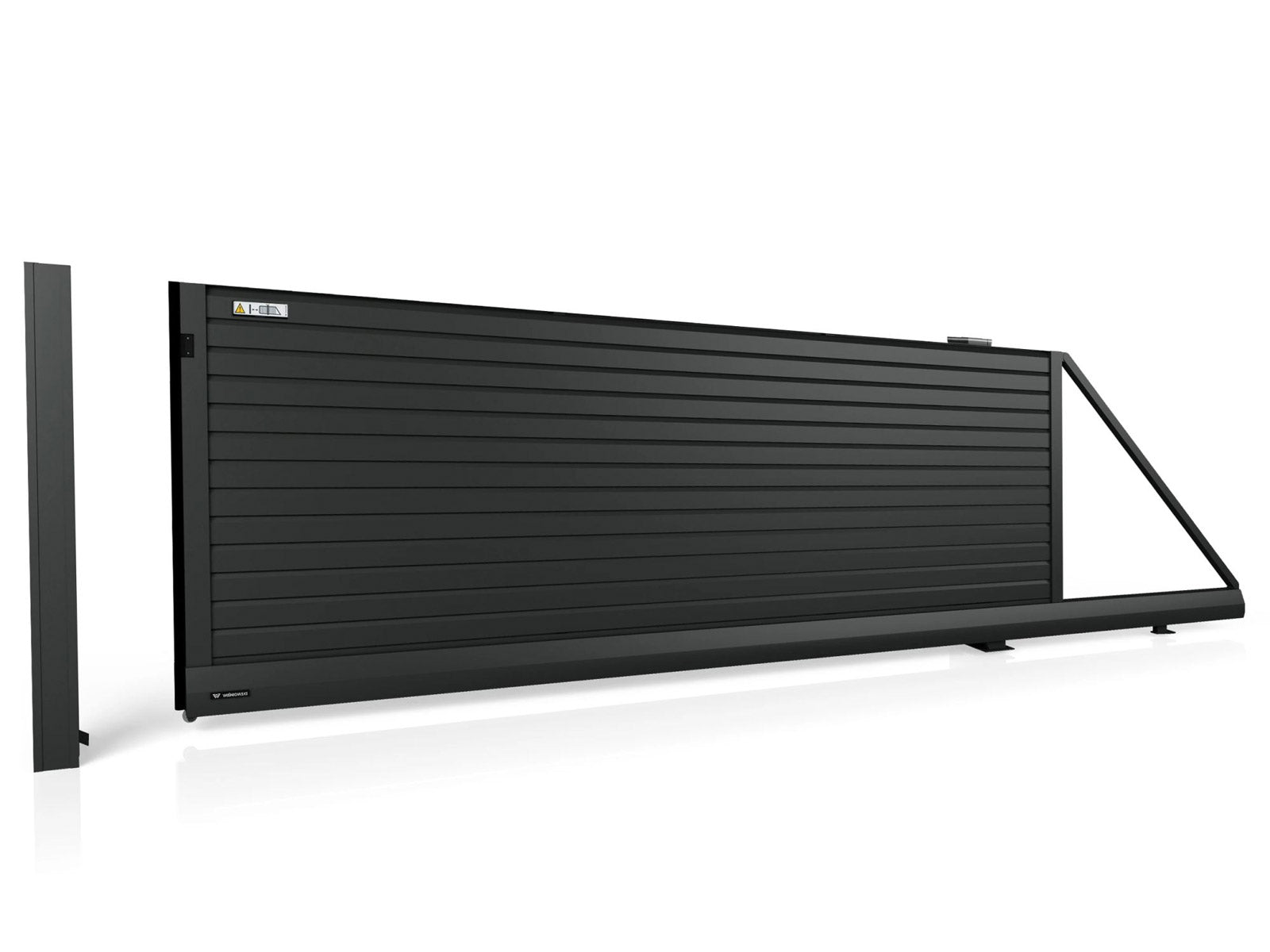 AW.AL.106 – Aluminium Modern Schiebetor ohne Lichtspalt